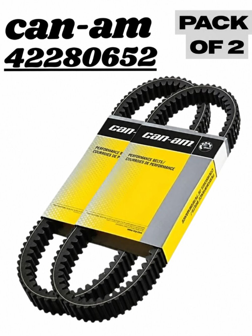 Can-Am OEM 100 PBO Performance Drive Belt Maverick X3 422280652 pack of 2